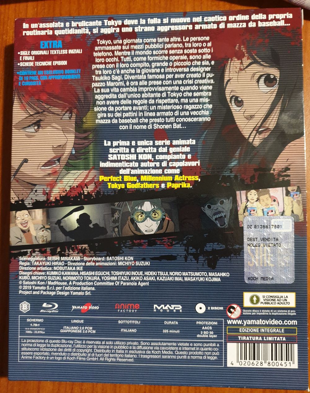 paranoia agent - blu ray -anime factory - dietro-min.jpg